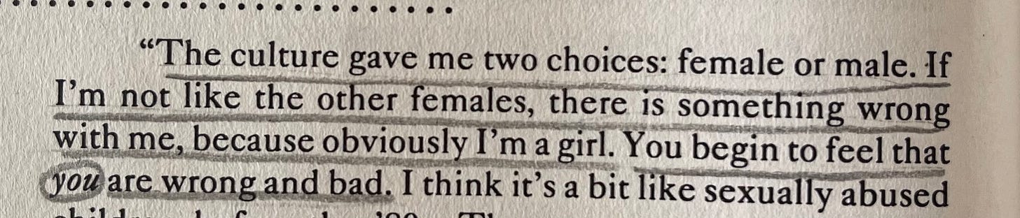 underlined quote from a book