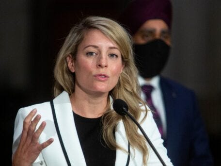 Canadian foreign minister to visit Ukraine. Canadian foreign minister to visit Ukraine.