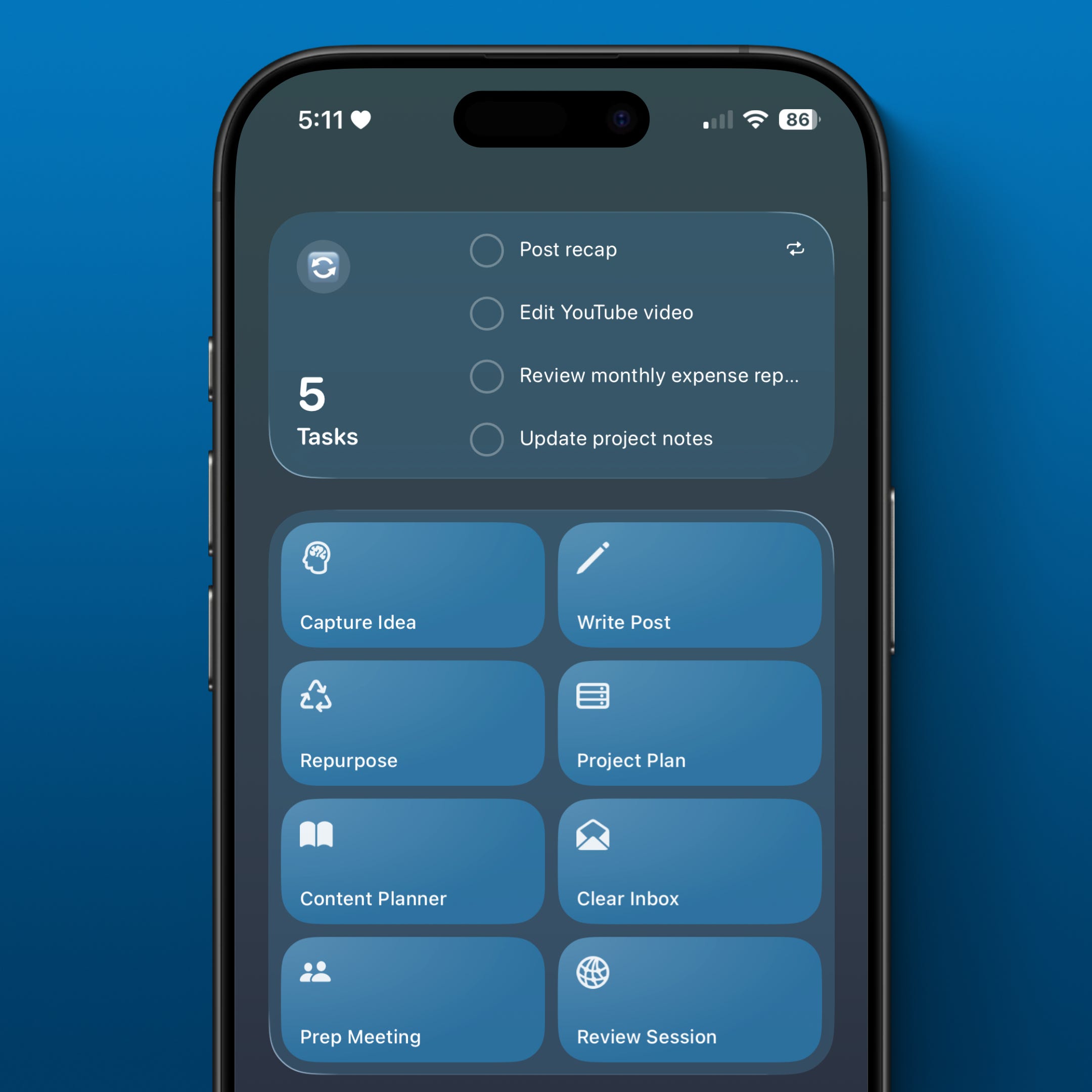 Iphone Function Screen Examples Turn Your iPhone Into a Productivity System (Widgets + Shortcuts)