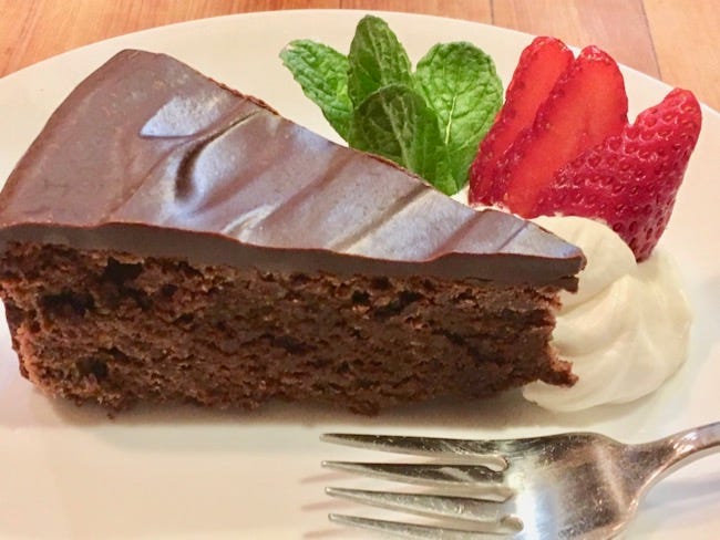 Greg Patent. The Baking Wizard. Queen Mother's Cake serving.