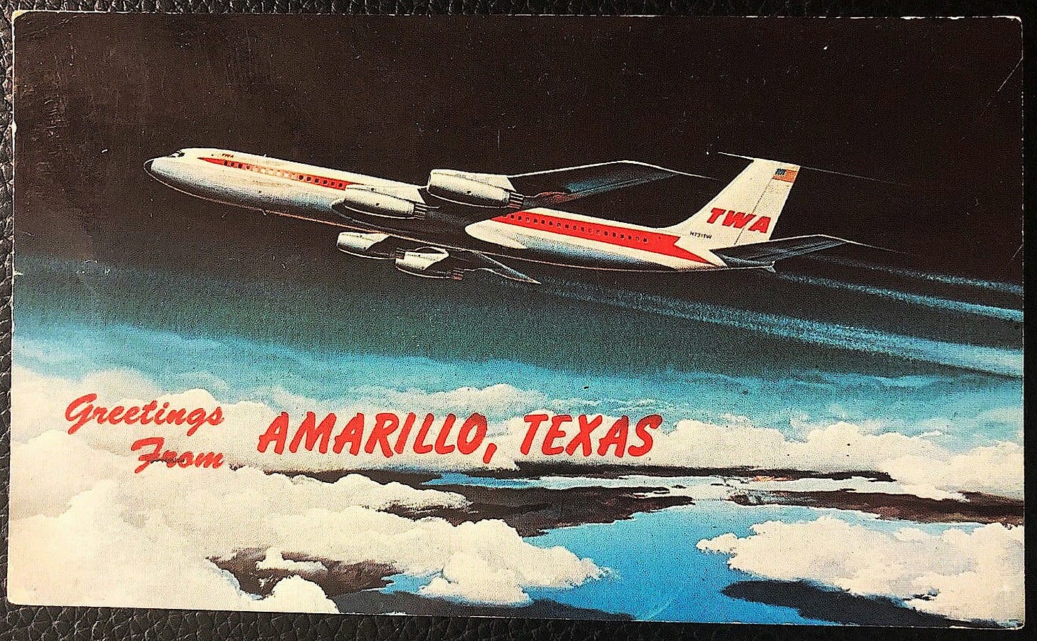 vintage airplane postcard