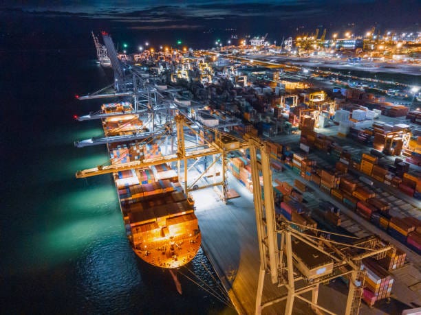 173,500+ Port At Night Stock Photos, Pictures & Royalty-Free Images -  iStock | Shipping port at night
