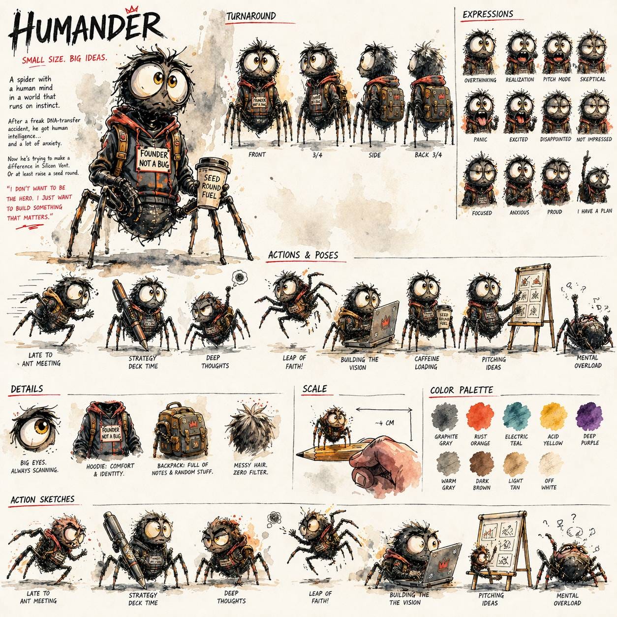 Humander — a tiny spider with big thoughts