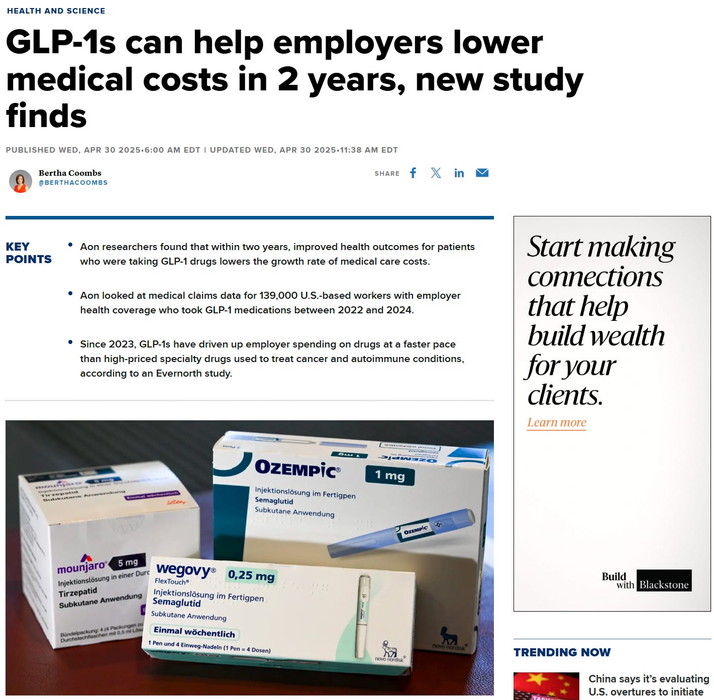 aon glp 1 study Study: GLP-1s Lower Healthcare Costs