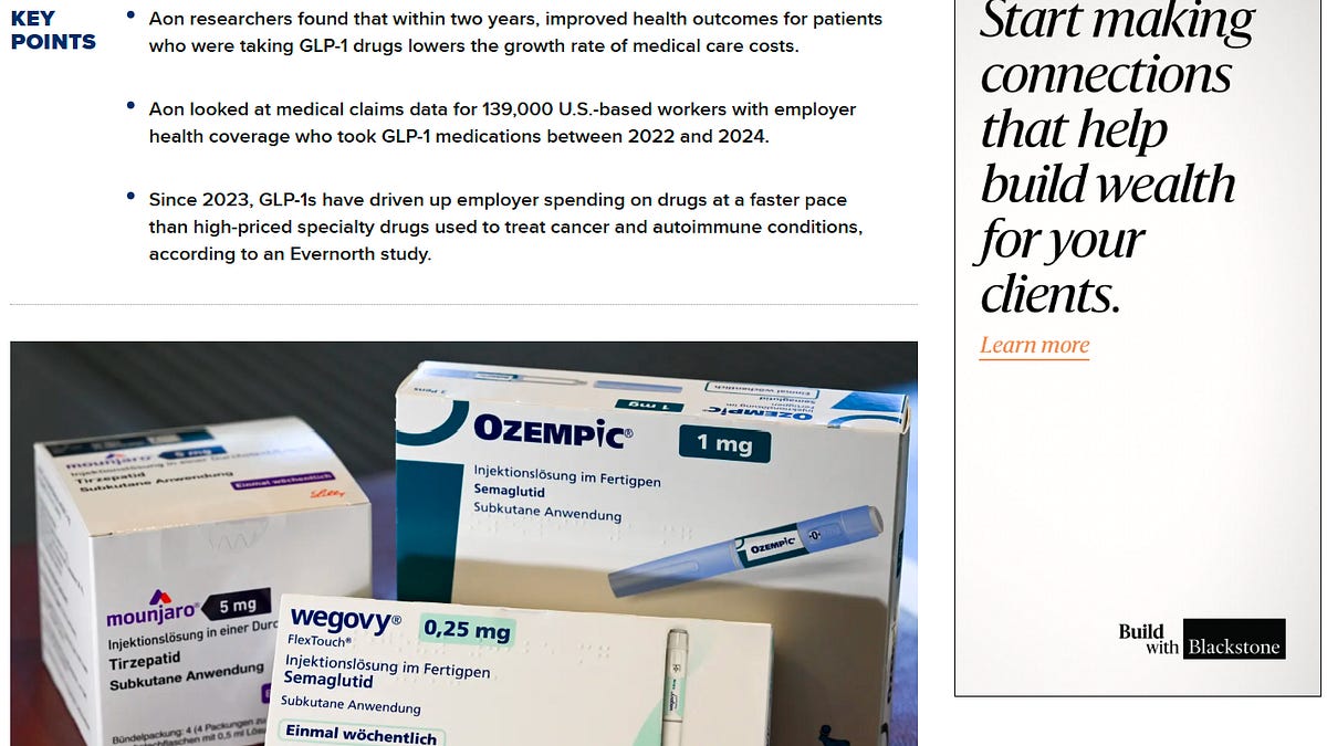 aon glp-1 Study: GLP-1s Lower Healthcare Costs