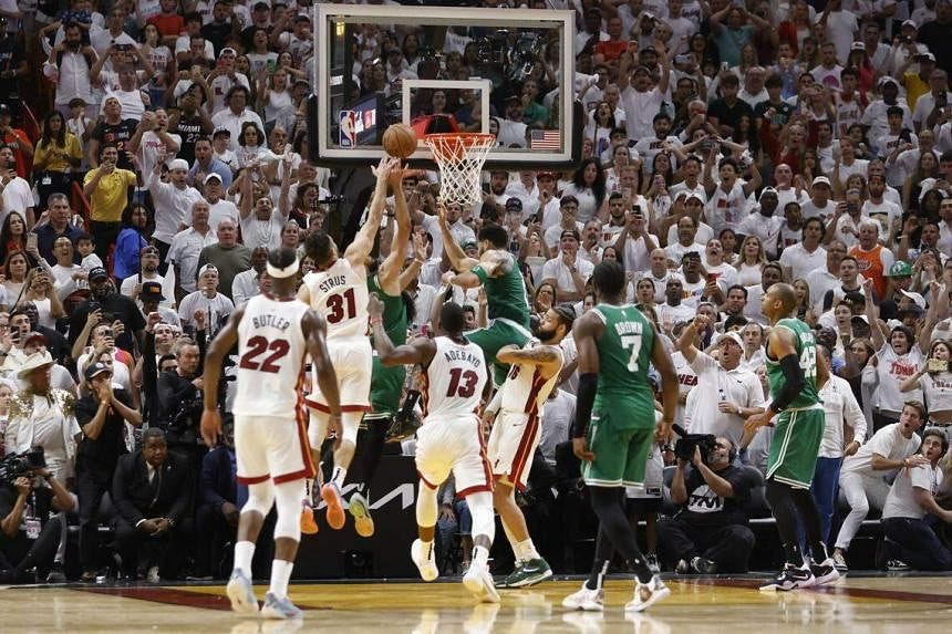 Derrick White strikes at buzzer, Boston Celtics force Game 7 against Miami Heat | The Straits Times Derrick White strikes at buzzer, Boston Celtics force Game 7 against Miami Heat | The Straits Times
