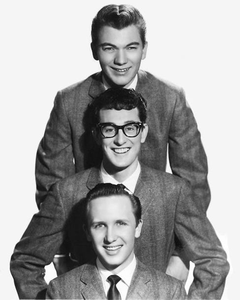 Buddy Holly and The Crickets as photographed in 1957.