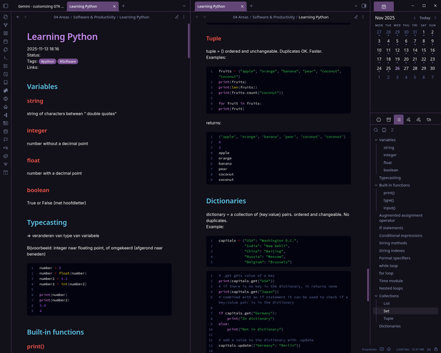 r/ObsidianMD - Taking notes in Obsidian for learning Python
