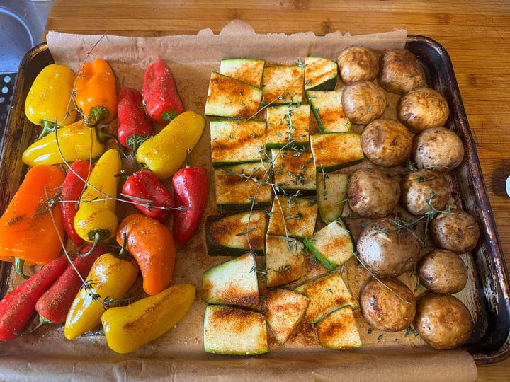 Plates of home cooked meals