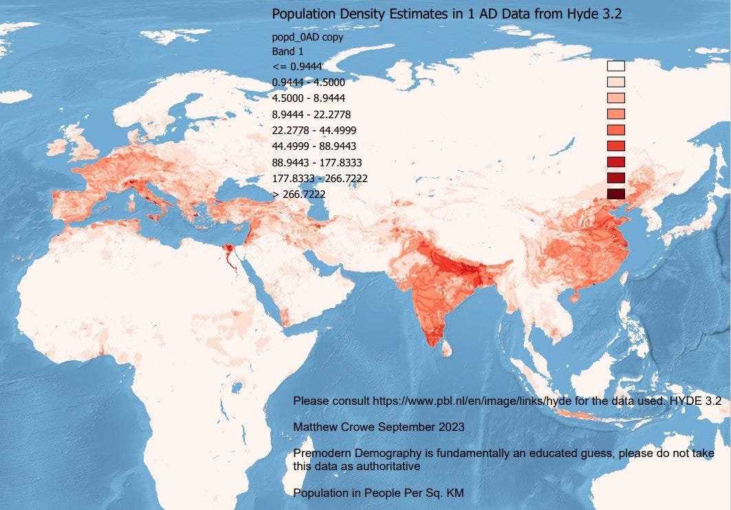 r/MapPorn - Global Population Density in 1 AD r/MapPorn - Global Population Density in 1 AD