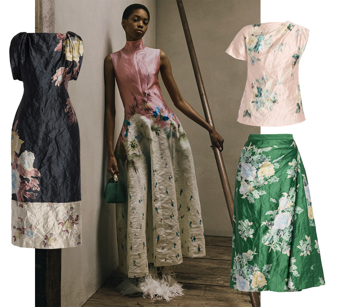 Erdem satin pieces