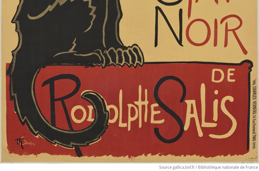 Montmartre's old hangouts: Le Chat Noir - by Jenn Bragg