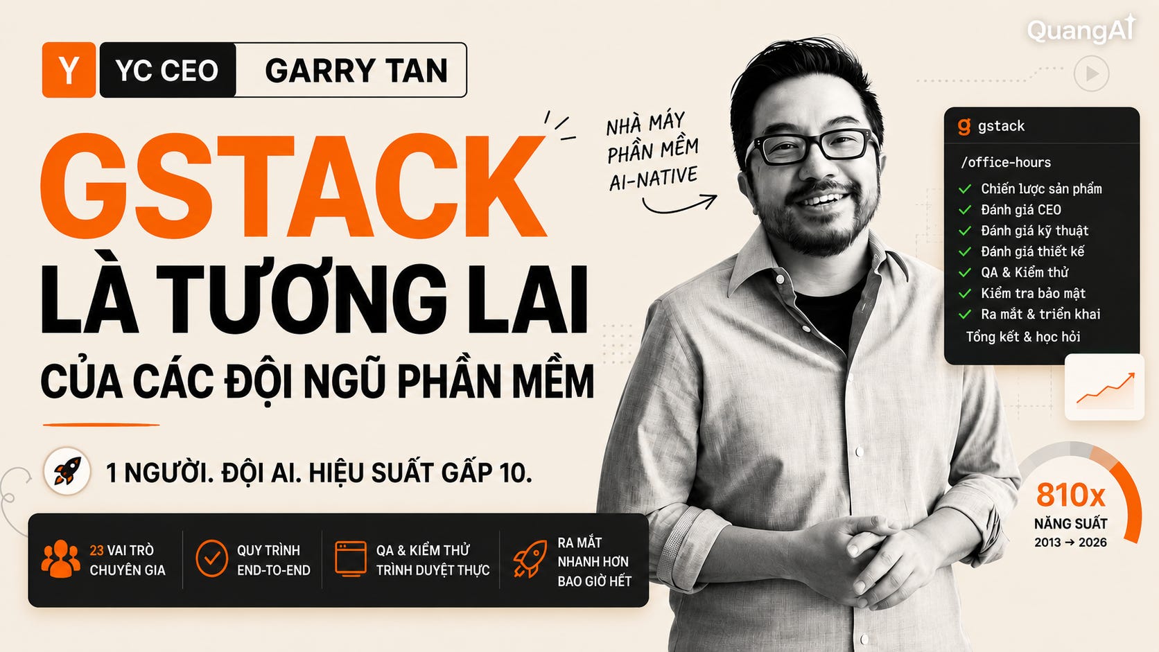 Garry Tan đã xây một đội kỹ thuật AI hoạt động 24/7 miễn phí