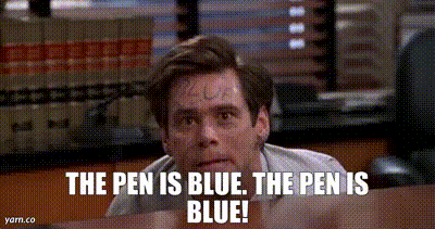 YARN | The pen is blue. The pen is blue! | Liar Liar (1997) | Video gifs by  quotes | fbd81928 | 紗