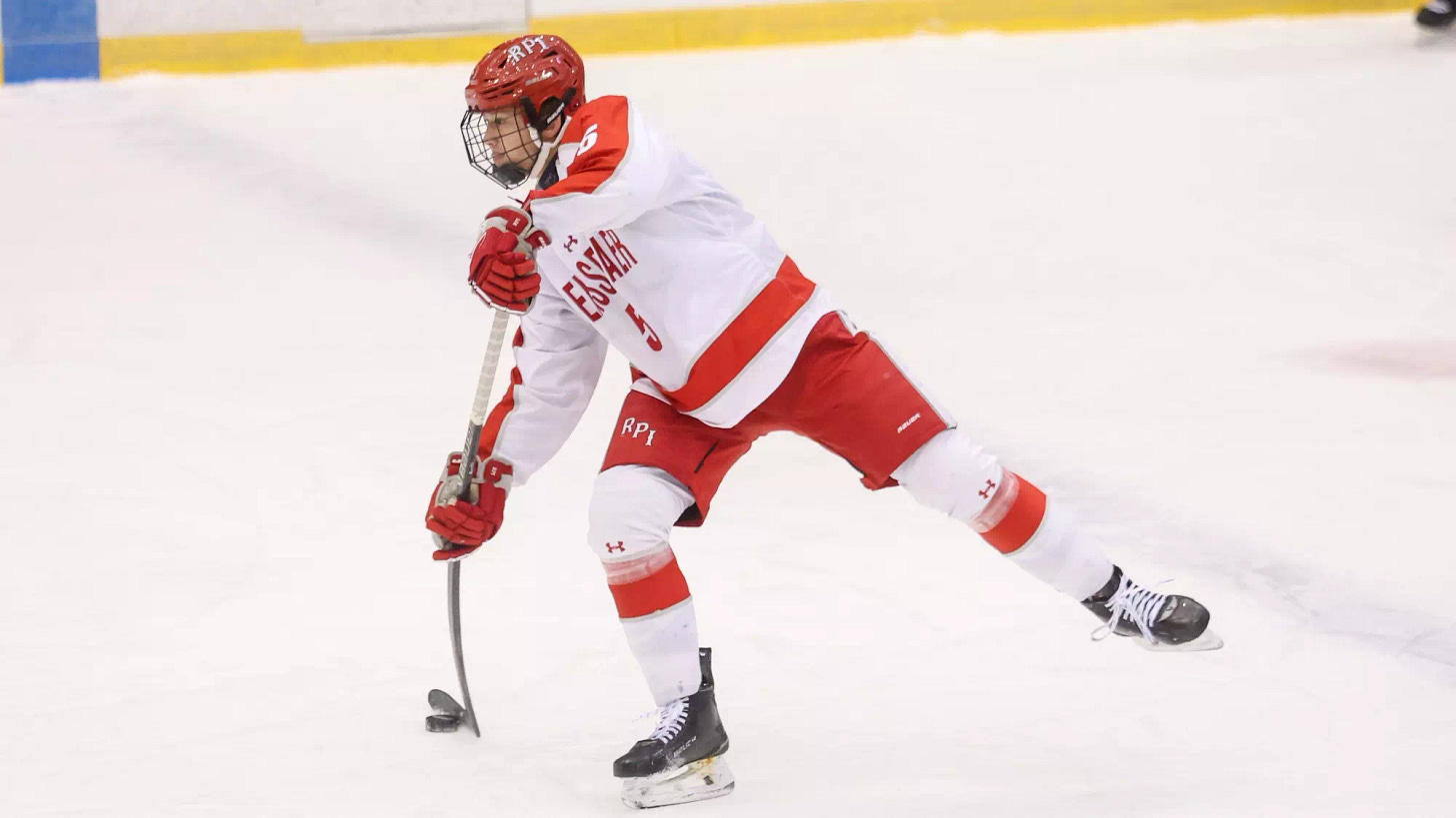 Kazimier Sobieski of RPI Men's Hockey in action versus UNH on November 14, 2025 in Troy, New York. Kazimier Sobieski of RPI Men's Hockey in action versus UNH on November 14, 2025 in Troy, New York.