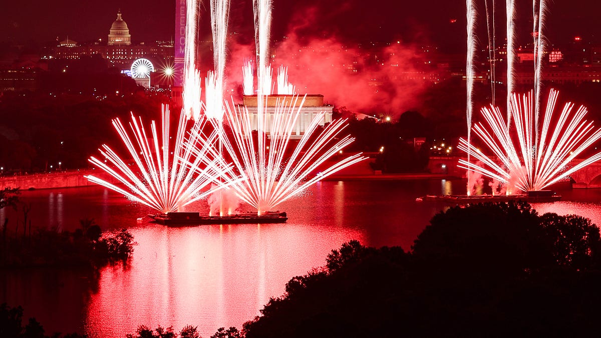 Extreme Weather Marks America’s 250th Birthday in Delayed Celebration in the Capital