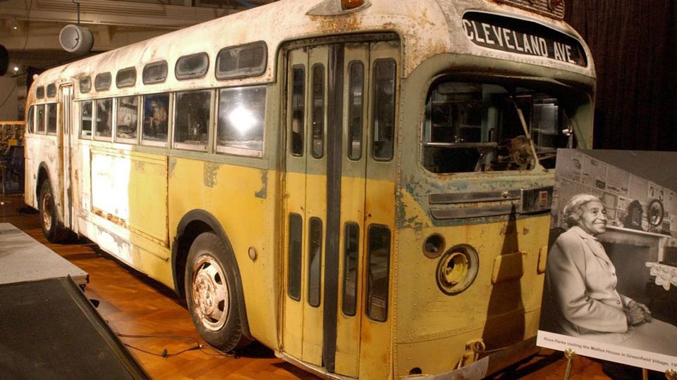Rosa Parks bus pre-restoration