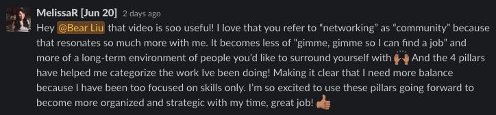 Student's comment Student's comment