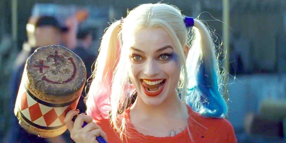 Margot Robbie tackling Harley Quinn 'Suicide Squad' spinoff 2016 images Margot Robbie tackling Harley Quinn 'Suicide Squad' spinoff 2016 images