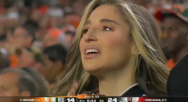 Adult film star Abella Dangers has hit out at ESPN for showing her at the college football final Adult film star Abella Dangers has hit out at ESPN for showing her at the college football final
