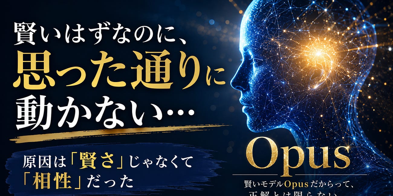 Claude Opusの物覚えが悪い気がして本人に相談したら、モデルの使い分けを教えられました