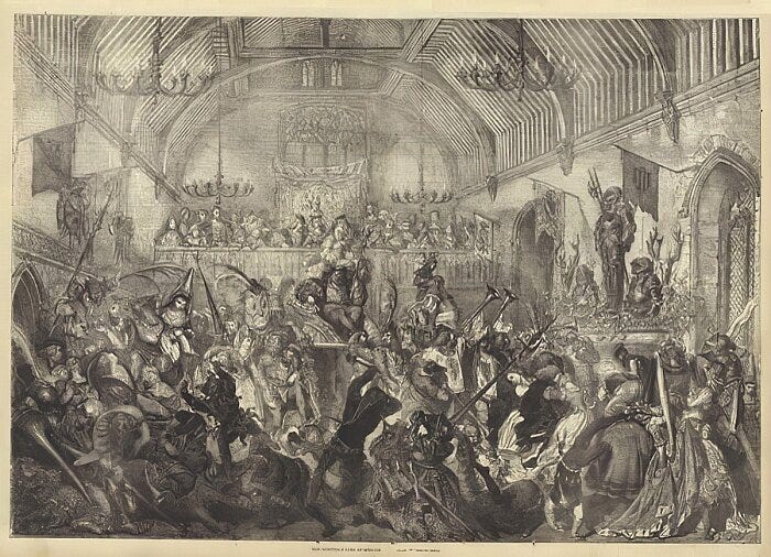 “The Christmas Lord of Misrule,” by Gustave Dore