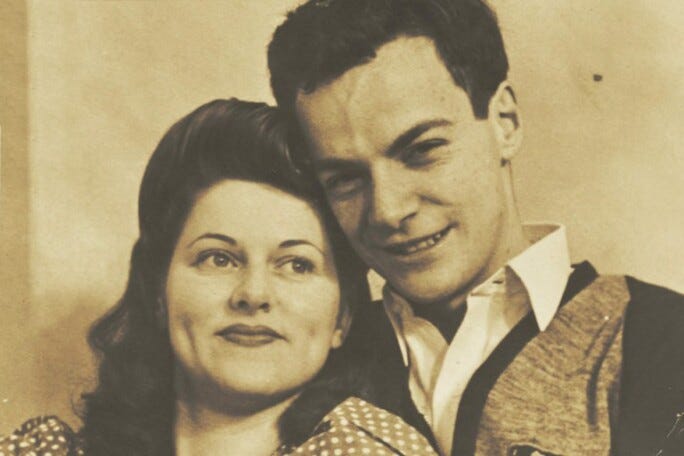 Older photograph of Richard Feynman and Arline Greenbaum