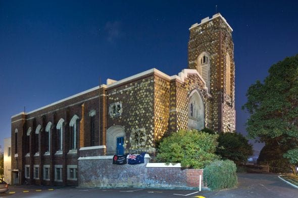 'The Art of Remembrance', St David’s Memorial Church, Auckland, 2015. Photo: Jessica Chloe Photography. Courtesy of Max Gimblett ONZM and The Friends of St David’s Trust