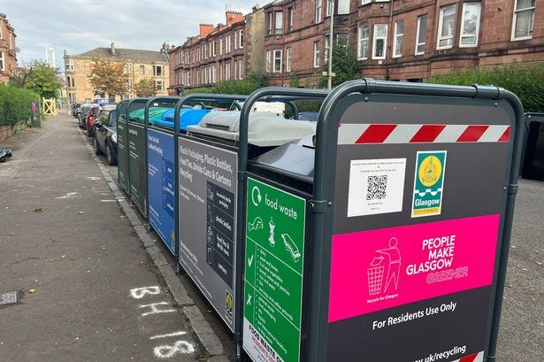 Bin hubs in Glasgow. Image LDRS.