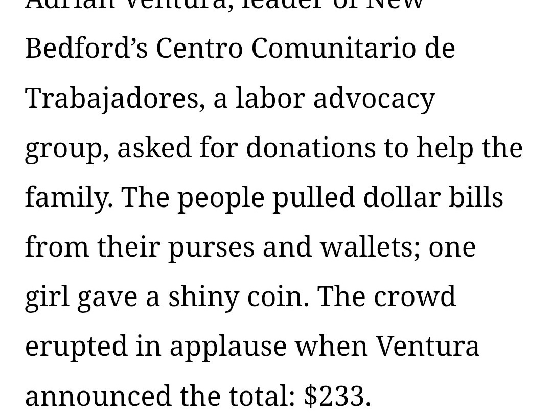 Excerpt from Boston Globe article about Centro Comunitario de Trabajadores.
