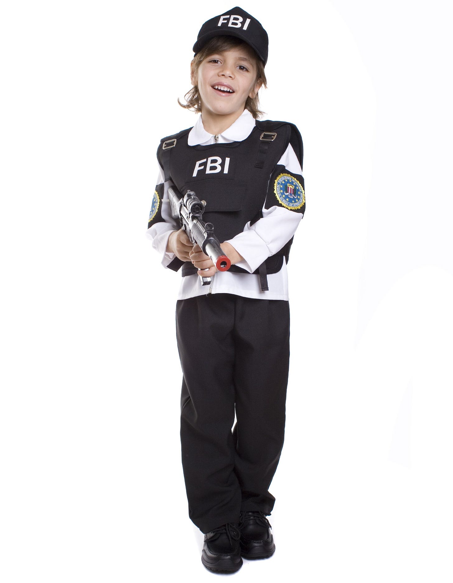 Amazon.com: Dress Up America FBI Costume for Kids - Federal Agent Dress-Up  for Boys - Perfect for Role-Play and Halloween : Clothing, Shoes & Jewelry