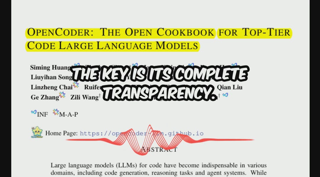 "OpenCoder: The Open Cookbook for Top-Tier Code Large Language Models"