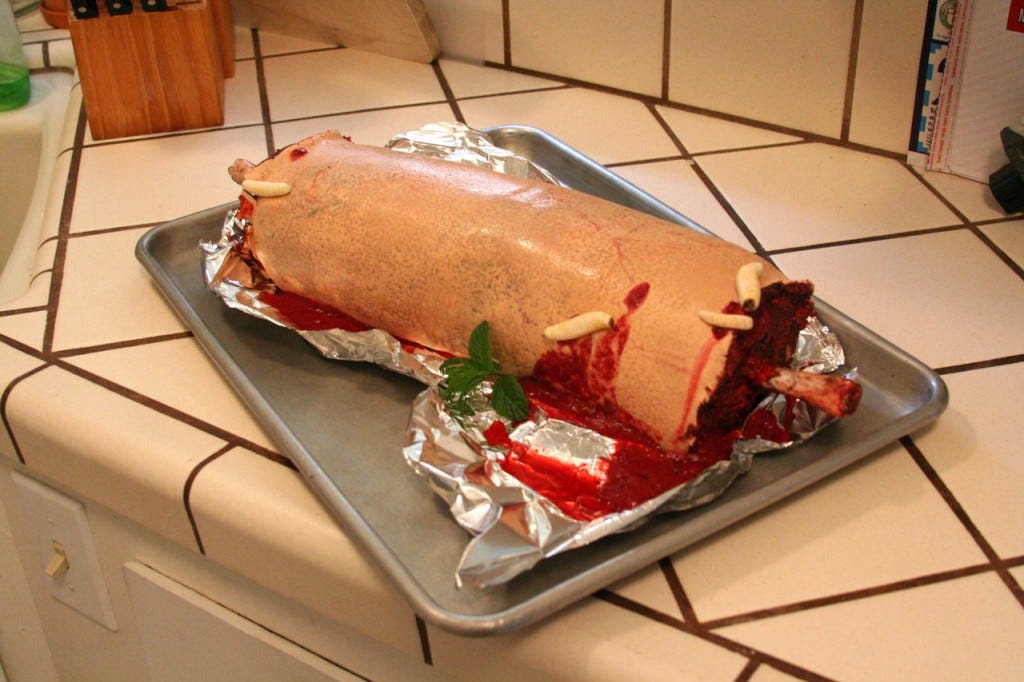Dante's Inferno meat cake