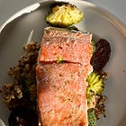 Sun-dried tomato salmon power bowls