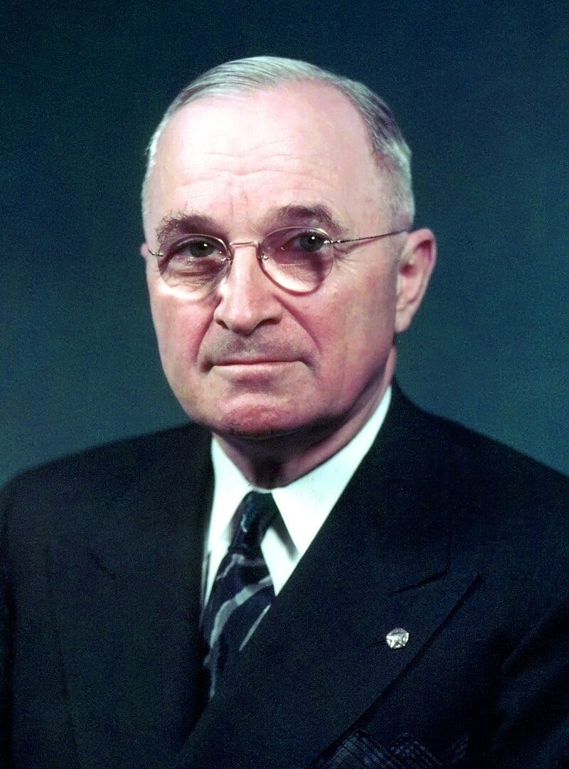 Official portrait of Harry S. Truman as president of the United States