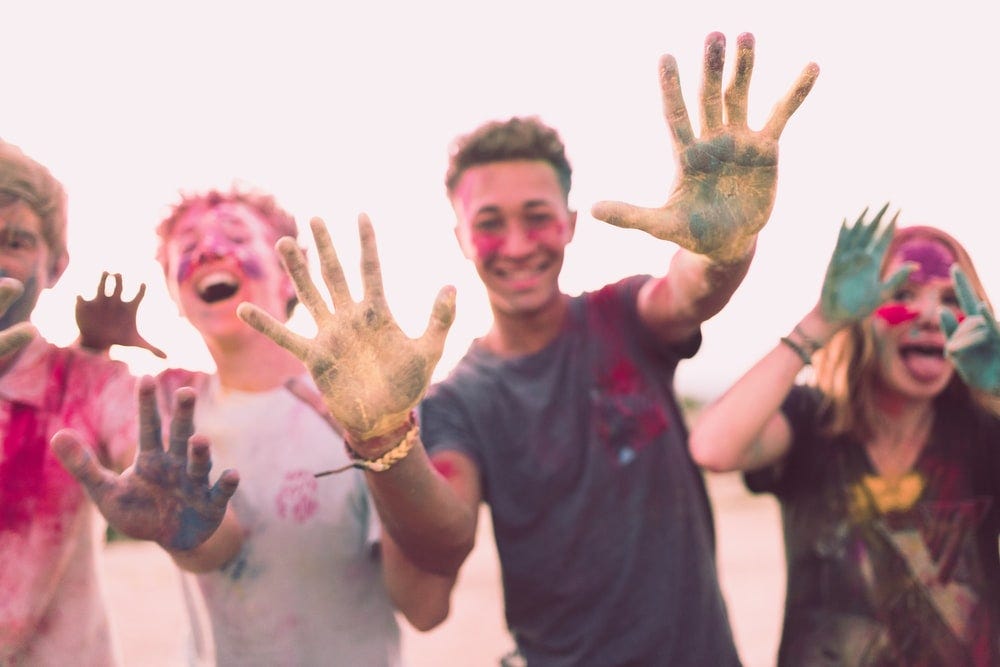people playing paints people playing paints