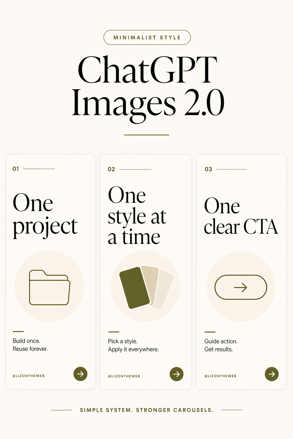 Minimalist carousel style example