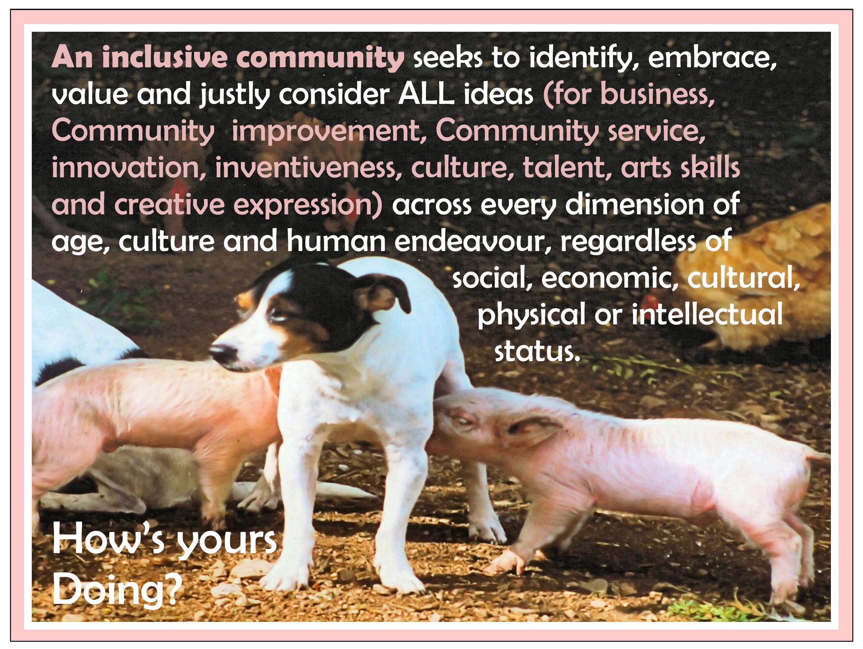 Growing Inclusive Communities - How? - by Bob Neville