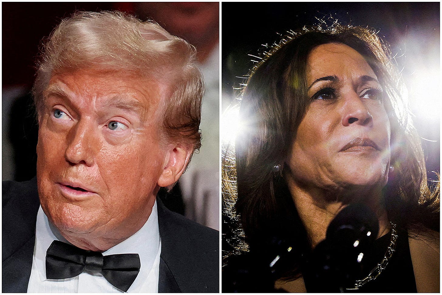 A combination photo shows US Democratic presidential candidate Kamala Harris and Republican presidential candidate Donald Trump.  (Photo: Reuters)