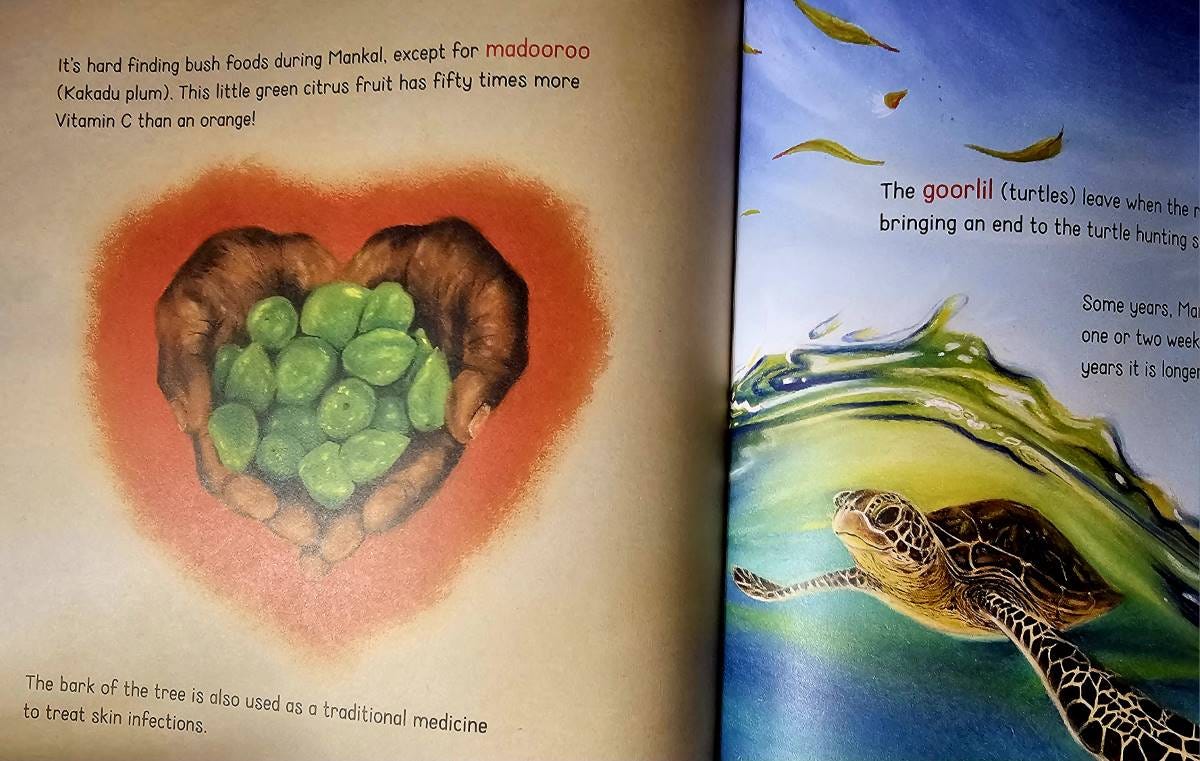 A detail from Seasons, written by Aunty Munya and illustrated by Charmaine. A detail from Seasons, written by Aunty Munya and illustrated by Charmaine.