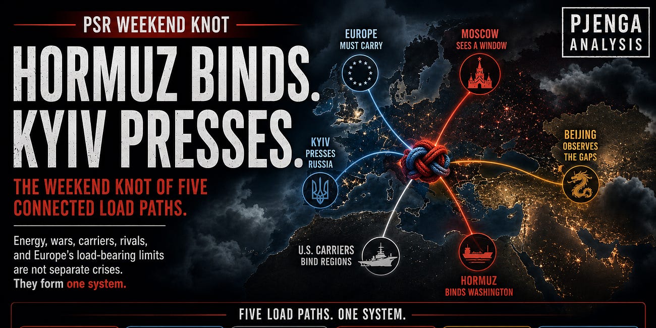 PSR Weekend Knot — Hormuz Binds. Kyiv Presses.