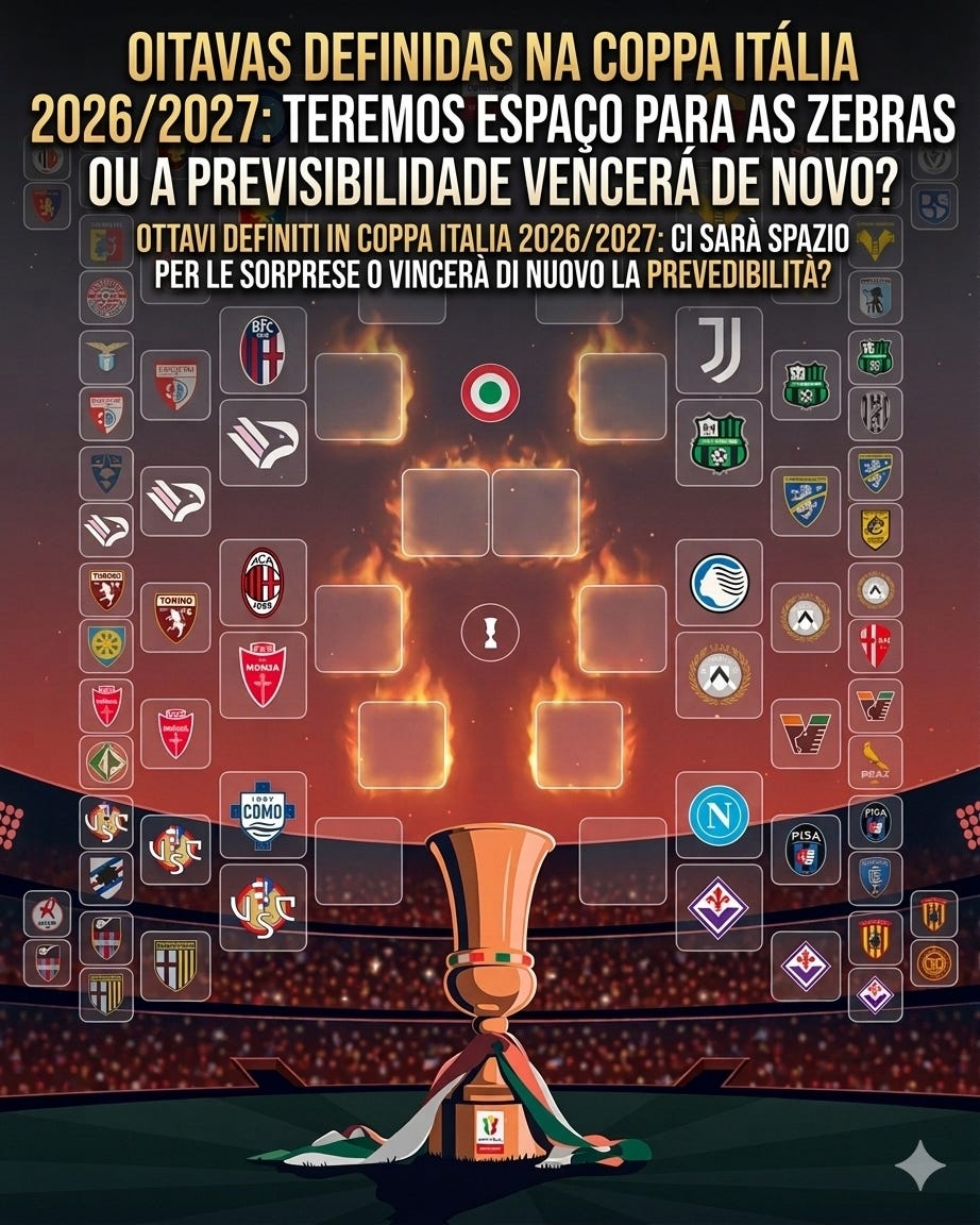 Oitavas Definidas na Coppa Itália 2026/2027: Teremos Espaço para as Zebras ou a Previsibilidade Vencerá de Novo? / Ottavi Definiti in Coppa Italia 2026/2027: Ci Sarà Spazio per le Sorprese o Vincerà di Nuovo la Prevedibilità?