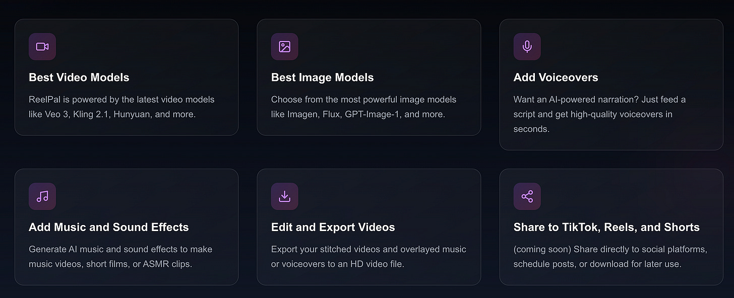 Key features of ReelPal AI. Image by Jim Clyde Monge Key features of ReelPal AI. Image by Jim Clyde Monge