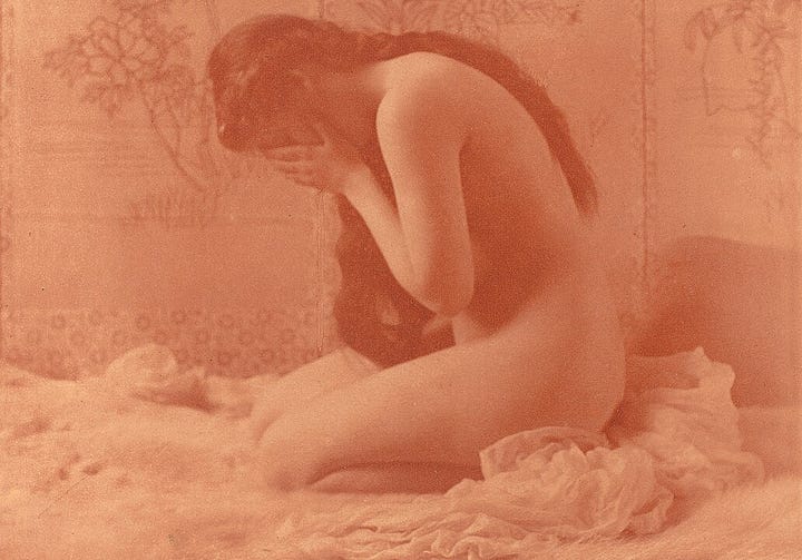 1. Weeping Magdalen, by Charles Berg 2. Nine Figures, by Arthur Davies