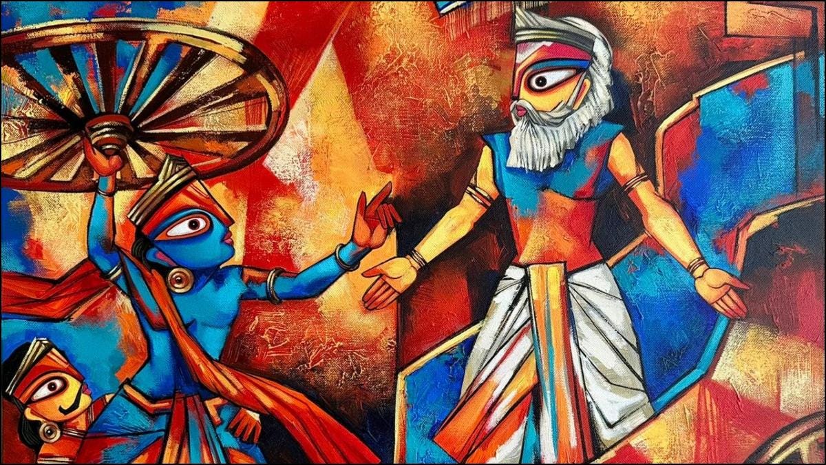 How a Kolkata artist is bringing Mahabharata alive on canvas - India Today
