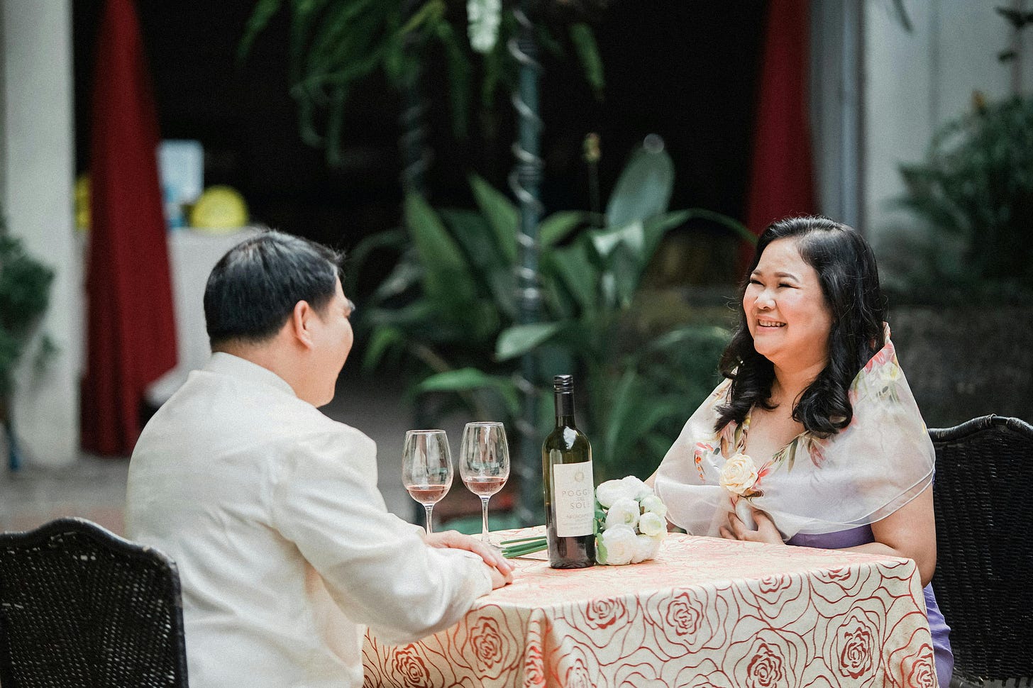 A man a woman on date in a restaurant A man a woman on date in a restaurant