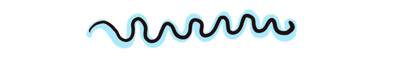 A wobbly black line from left to right with blue highlight behind it. Image is used as a spacer between chunks of text. 