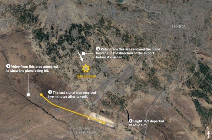 Sources: Flightradar24, OpenStreetMap, The New York Times — Google | Note: Times are in local time.