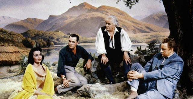 Gene Kelly in an almost Highland scene in Brigadoon
