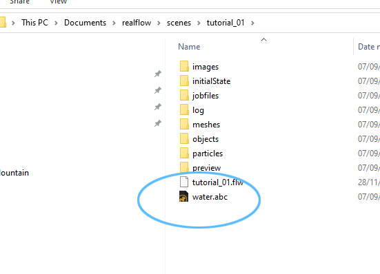 In this example, water.abc has 479MB, while the meshes folder has 1.08GB.